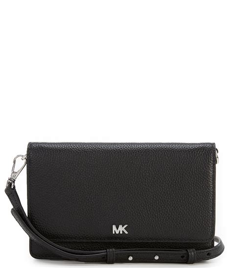 michael michael kors pebbled leather convertible crossbody black|Michael Kors mercer small.